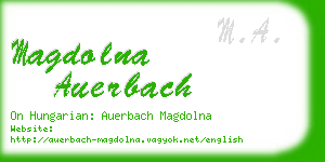 magdolna auerbach business card